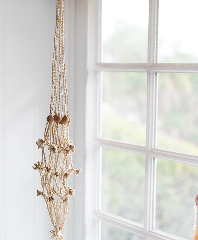 Pom Pom Macrame Hanger
