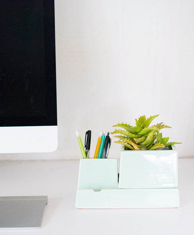 Ceramic Phone Charging Dock/Succulent Planter - Dalla Vita - 3