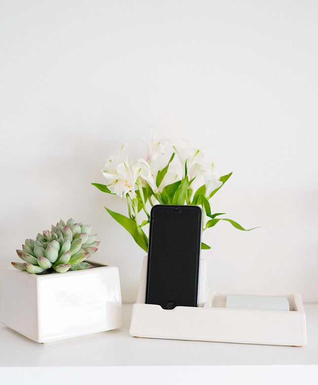 Ceramic Phone Charging Dock/Succulent Planter - Dalla Vita - 2