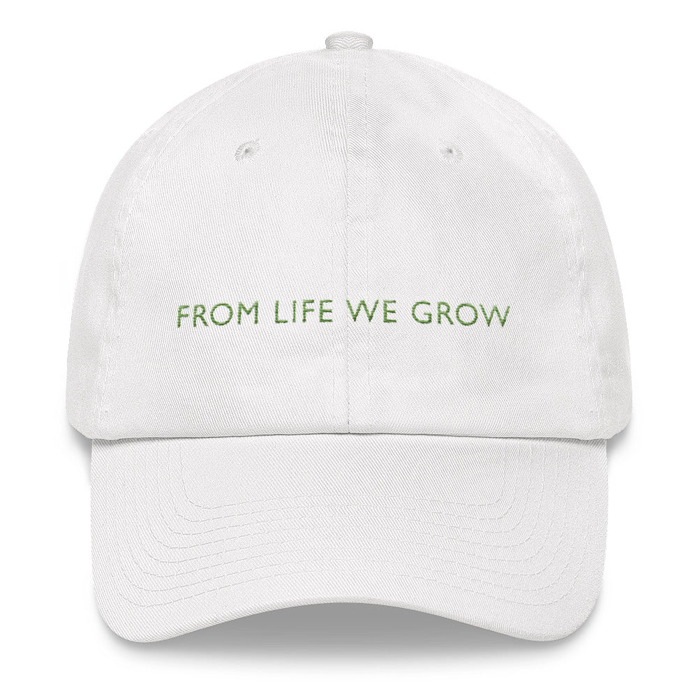 From Life We Grow Hat - White
