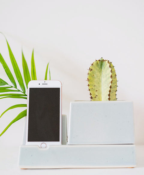 Ceramic Phone Charging Dock/Succulent Planter - Dalla Vita - 1