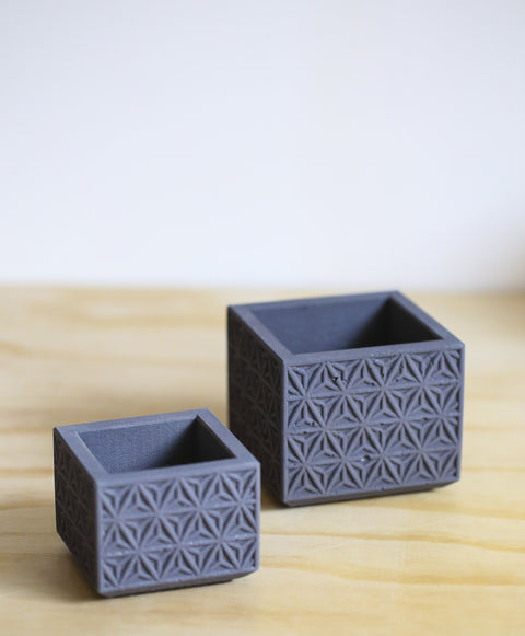 Gray Triangle Pattern Planter - Dalla Vita - 1