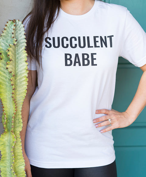 Succulent Babe Tee - Black & White