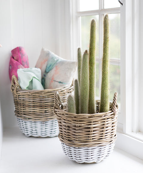 White Bottom Baskets